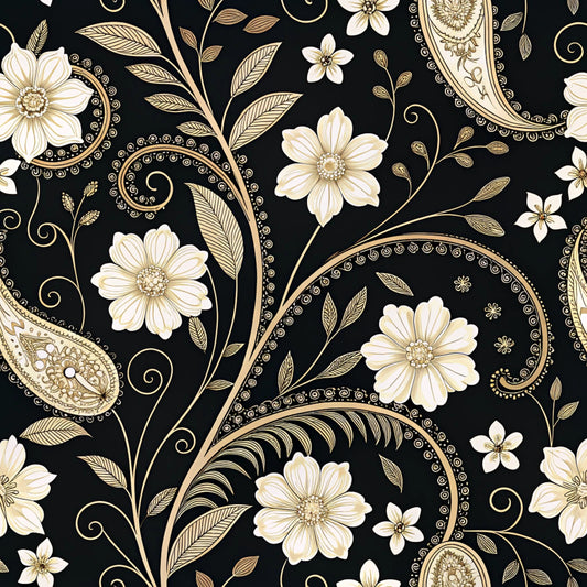 Vibrant Paisley And Florals Pattern 13 Quilting Cotton Fabric