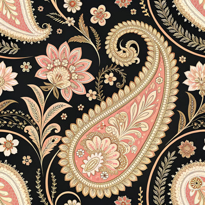 Vibrant Paisley And Florals Pattern 19 Quilting Cotton Fabric