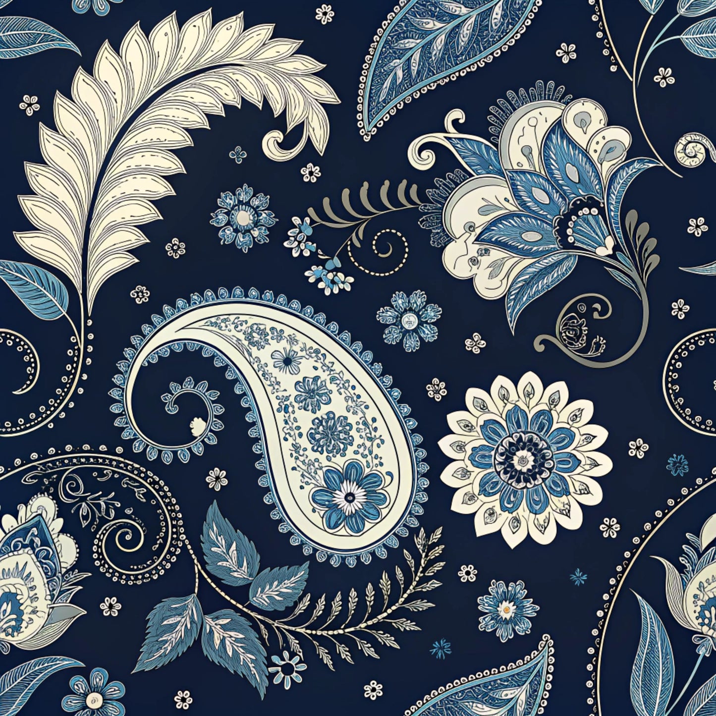 Vibrant Paisley And Florals Pattern 6 Quilting Cotton Fabric