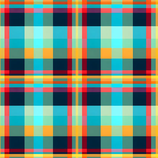 Vibrant Plaid Pattern 10 Quilting Cotton Fabric