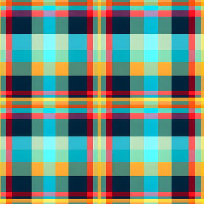 Vibrant Plaid Pattern 10 Quilting Cotton Fabric