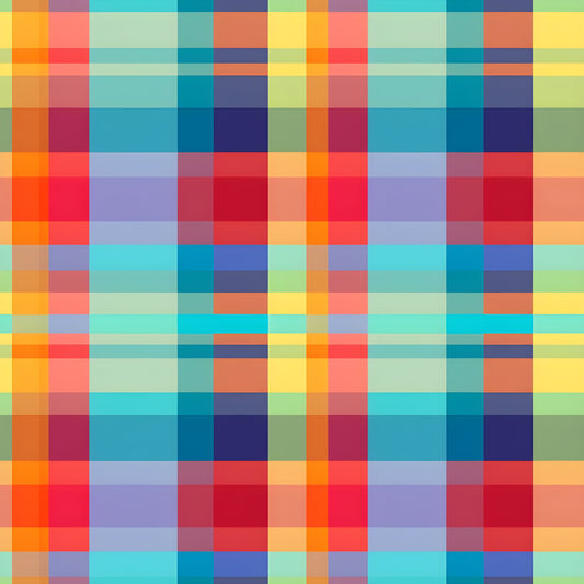 Vibrant Plaid Pattern 11 Quilting Cotton Fabric