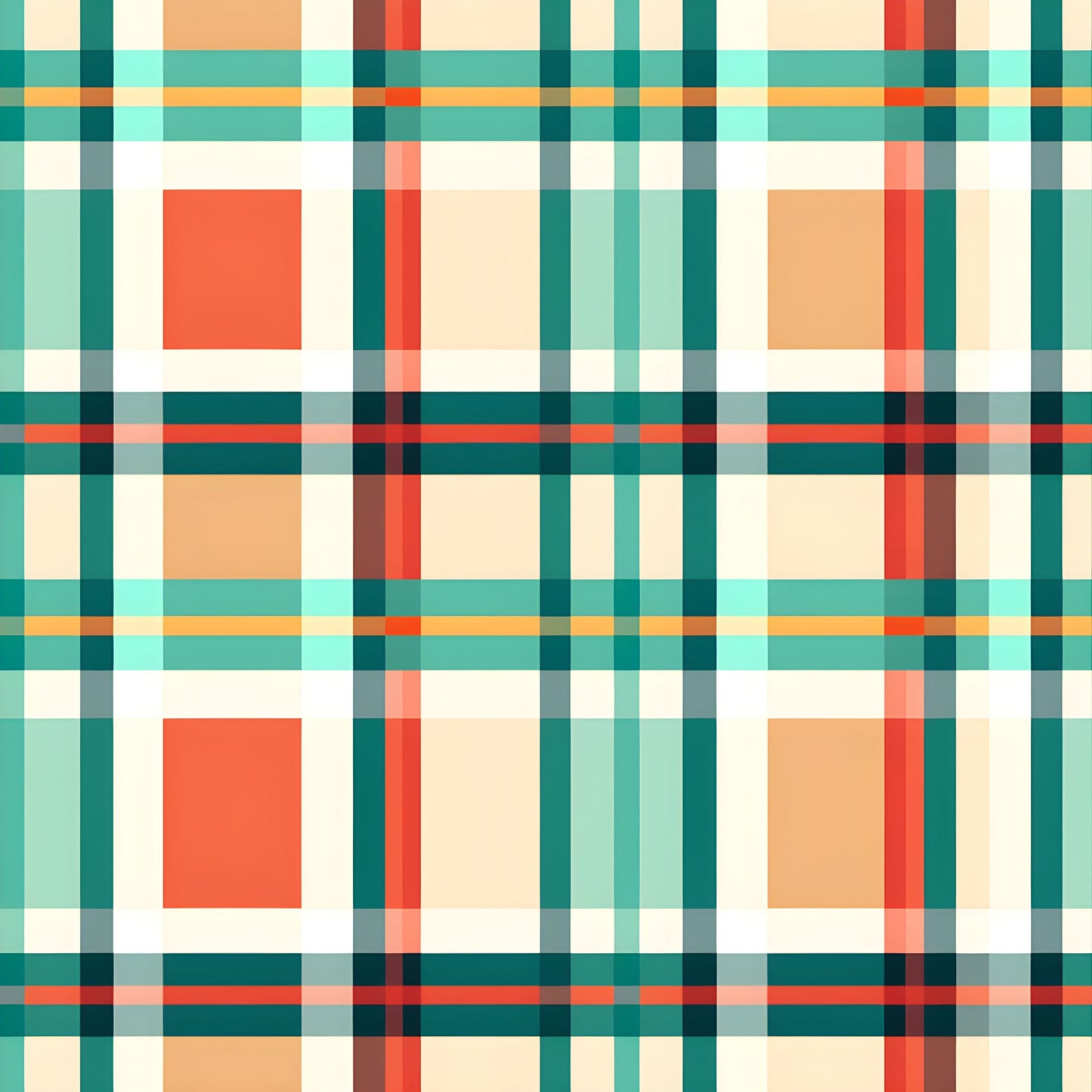 Vibrant Plaid Pattern 12 Quilting Cotton Fabric