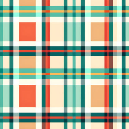 Vibrant Plaid Pattern 12 Quilting Cotton Fabric