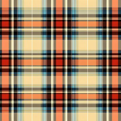 Vibrant Plaid Pattern 7 Quilting Cotton Fabric