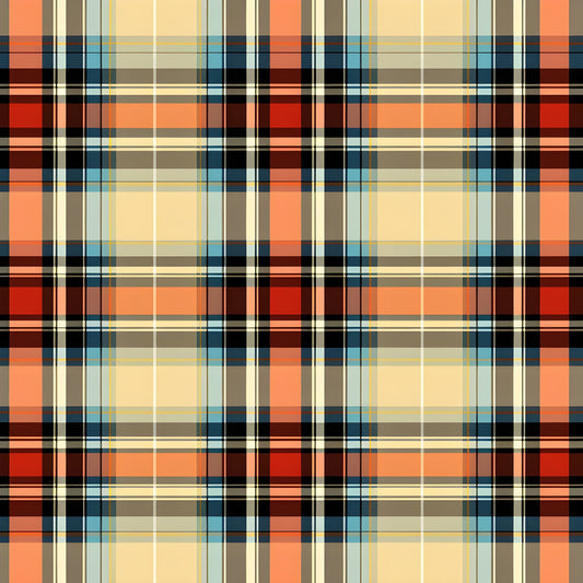 Vibrant Plaid Pattern 7 Quilting Cotton Fabric