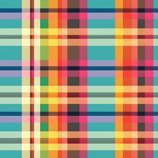 Vibrant Plaid Pattern 8 Quilting Cotton Fabric