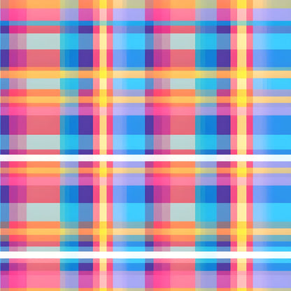 Vibrant Plaid Pattern 9 Quilting Cotton Fabric