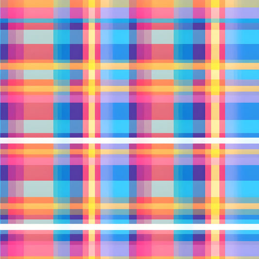 Vibrant Plaid Pattern 9 Quilting Cotton Fabric