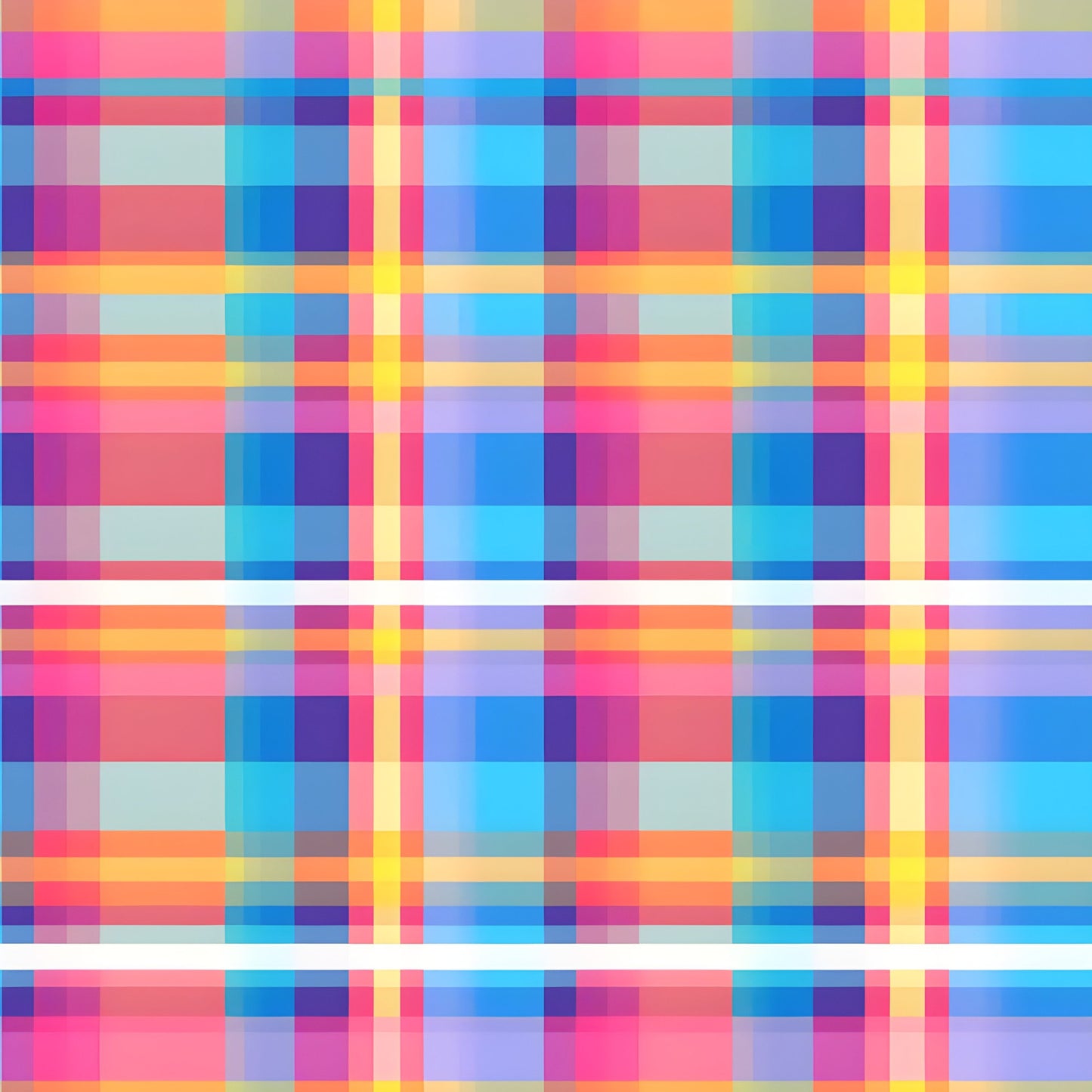 Vibrant Plaid Pattern 9 Quilting Cotton Fabric