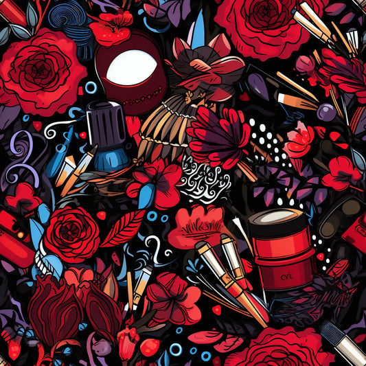 Vibrant Pop Art Beauty Pattern 5 Quilting Cotton Fabric