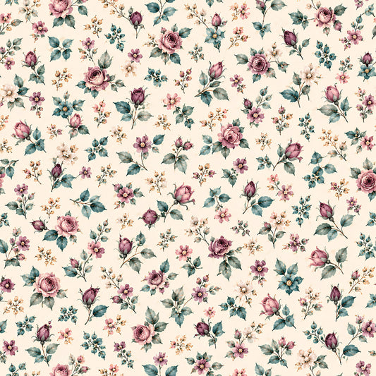 Victorian Garden Romance Pattern 9 Quilting Cotton Fabric
