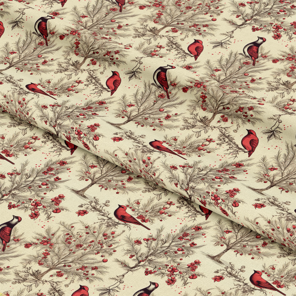 Vintage Christmas Pattern 18 Quilting Cotton Fabric