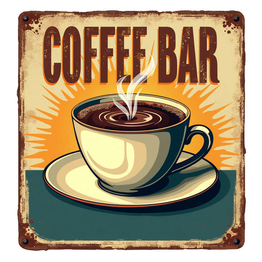 Vintage Coffee Signs Fabric Panel 10