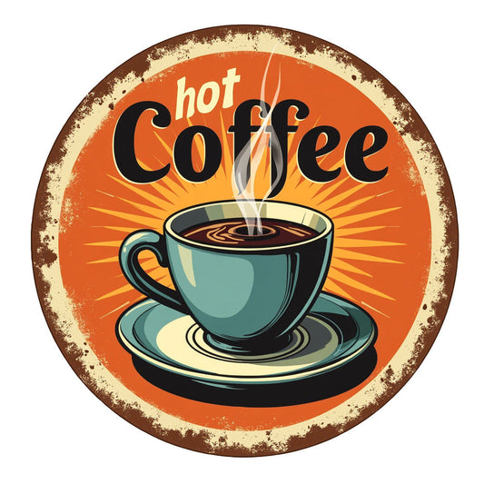 Vintage Coffee Signs Fabric Panel 11