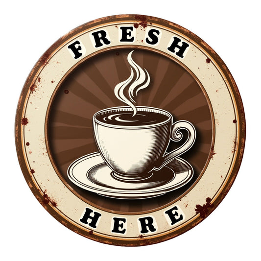 Vintage Coffee Signs Fabric Panel 14