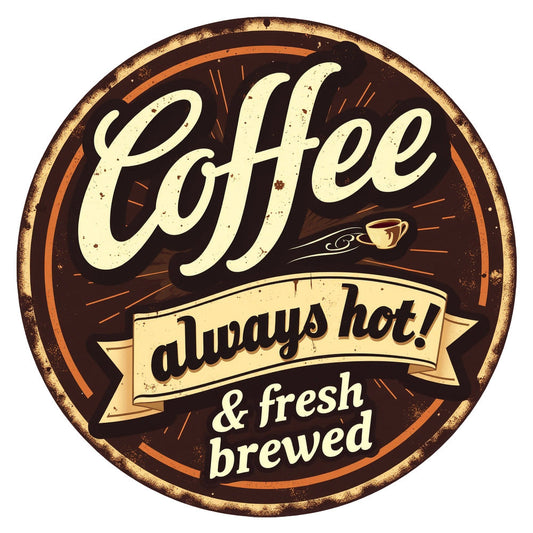 Vintage Coffee Signs Fabric Panel 17