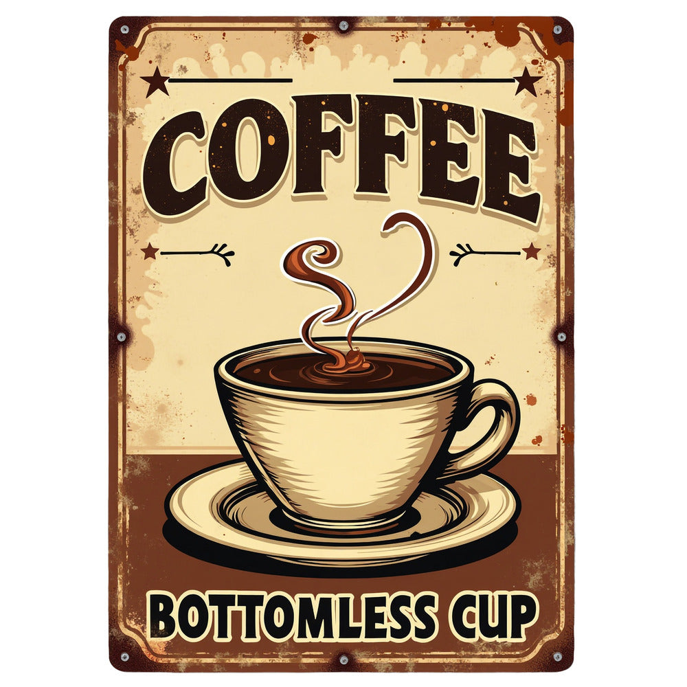 Vintage Coffee Signs Fabric Panel 3
