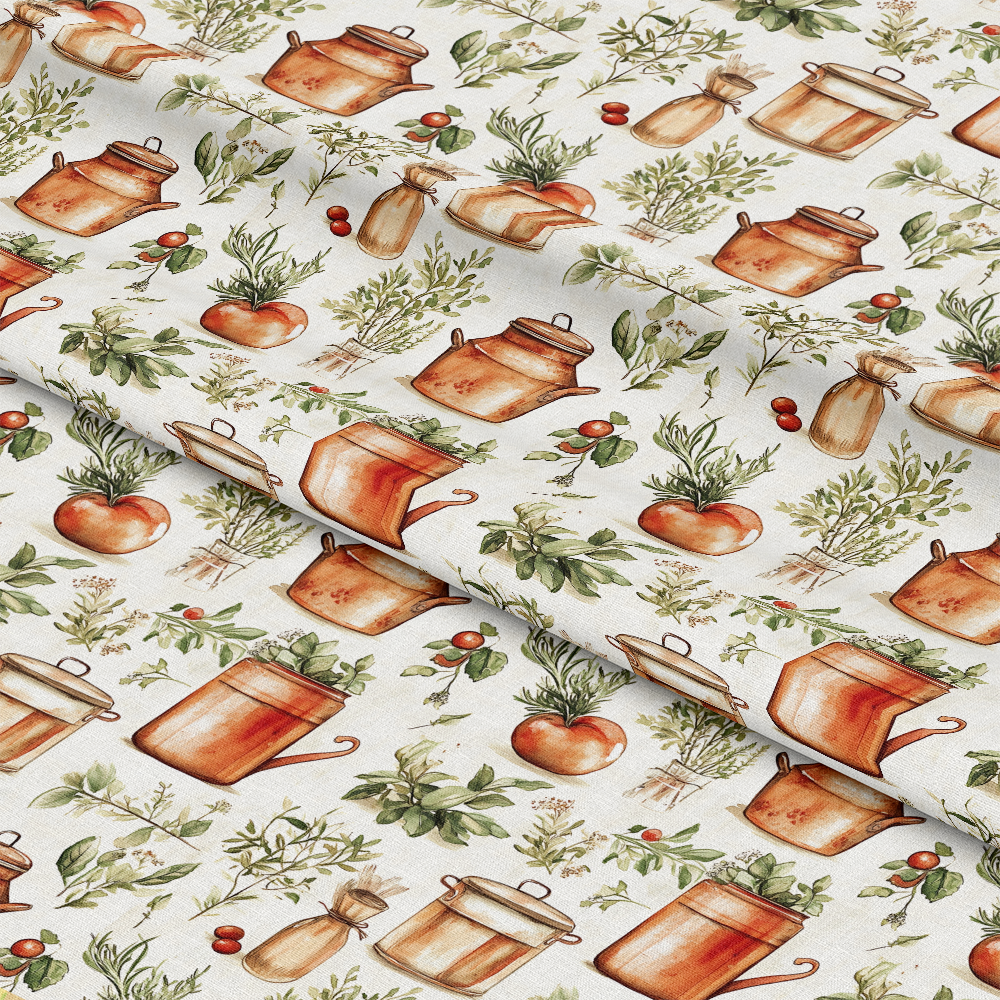 Vintage Kitchen Ingredients Pattern 10 Quilting Cotton Fabric