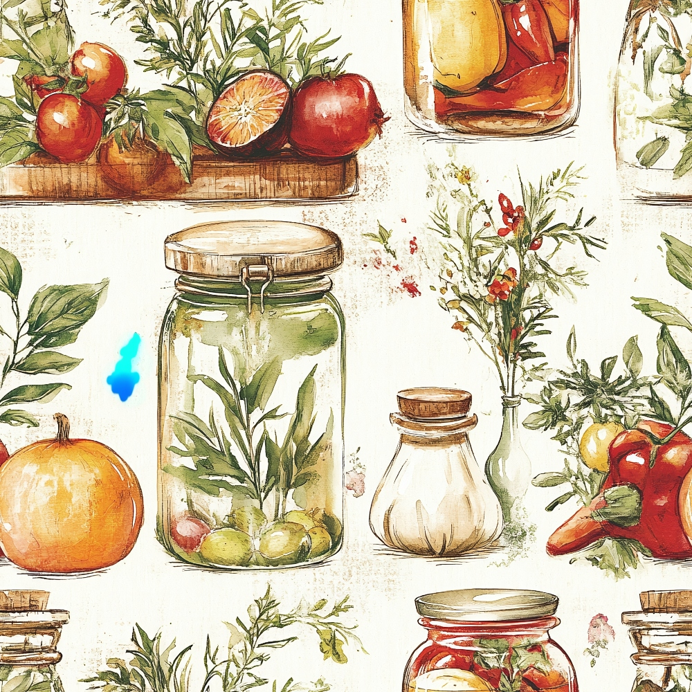 Ingredients Pattern Kitchen – FabricMegaStore.com