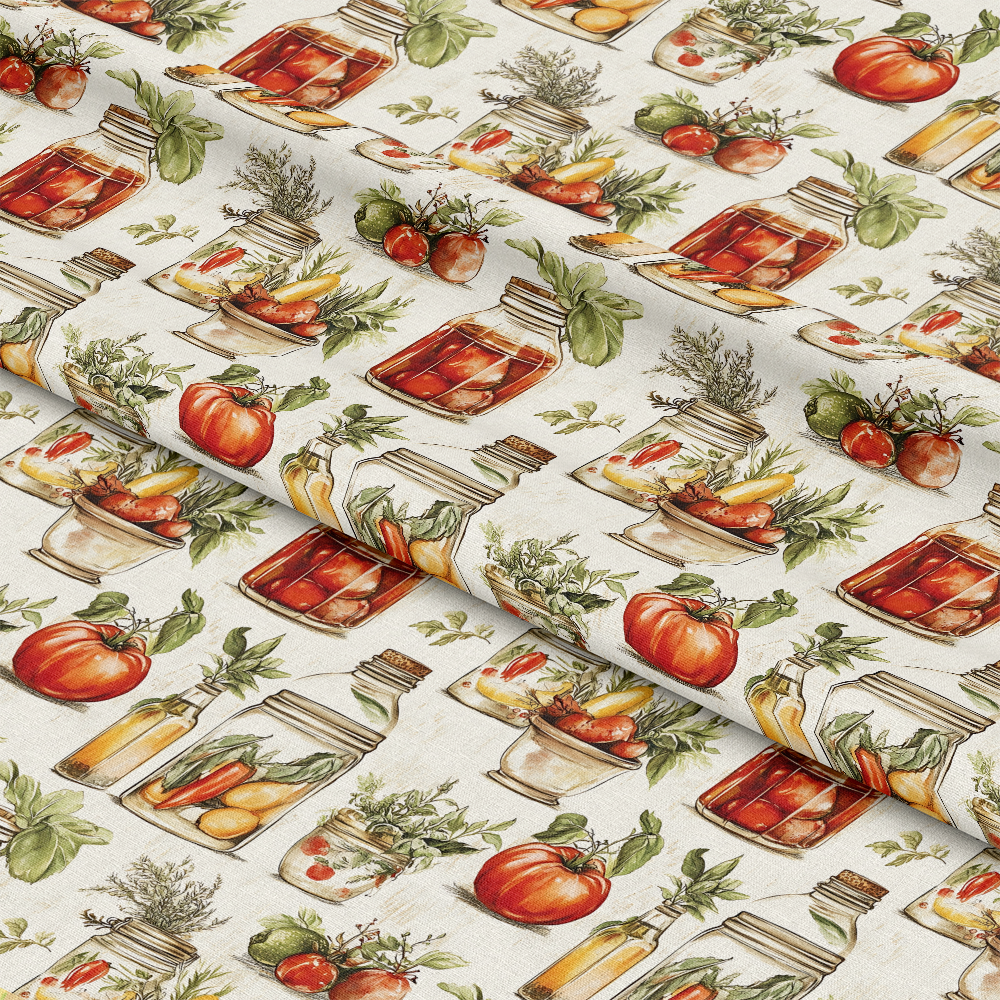 Vintage Kitchen Ingredients Pattern 2 Quilting Cotton Fabric