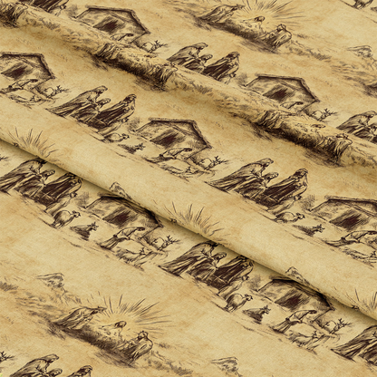 Vintage Nativity Scenes Pattern 15 Quilting Cotton Fabric