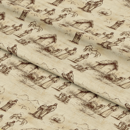 Vintage Nativity Scenes Pattern 17 Quilting Cotton Fabric