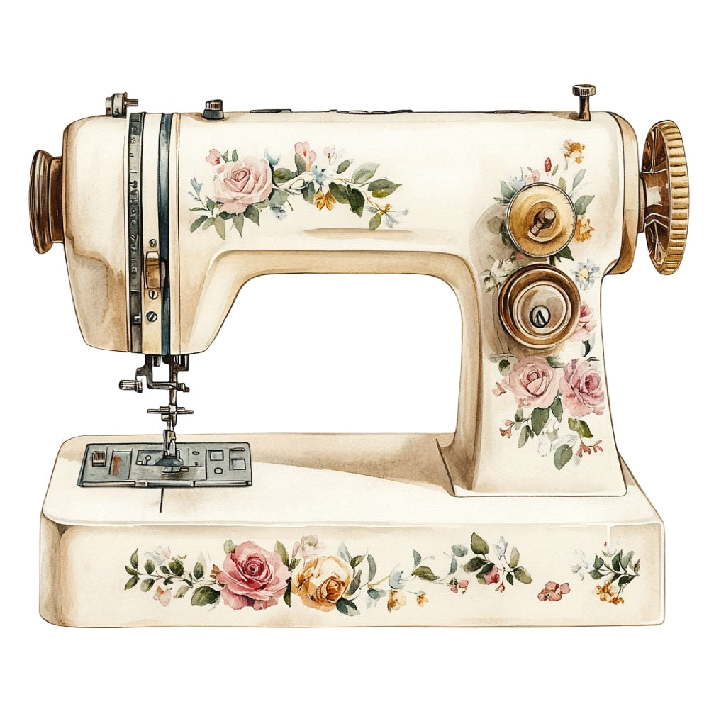 Vintage Sewing Machine Fabric Panel 4