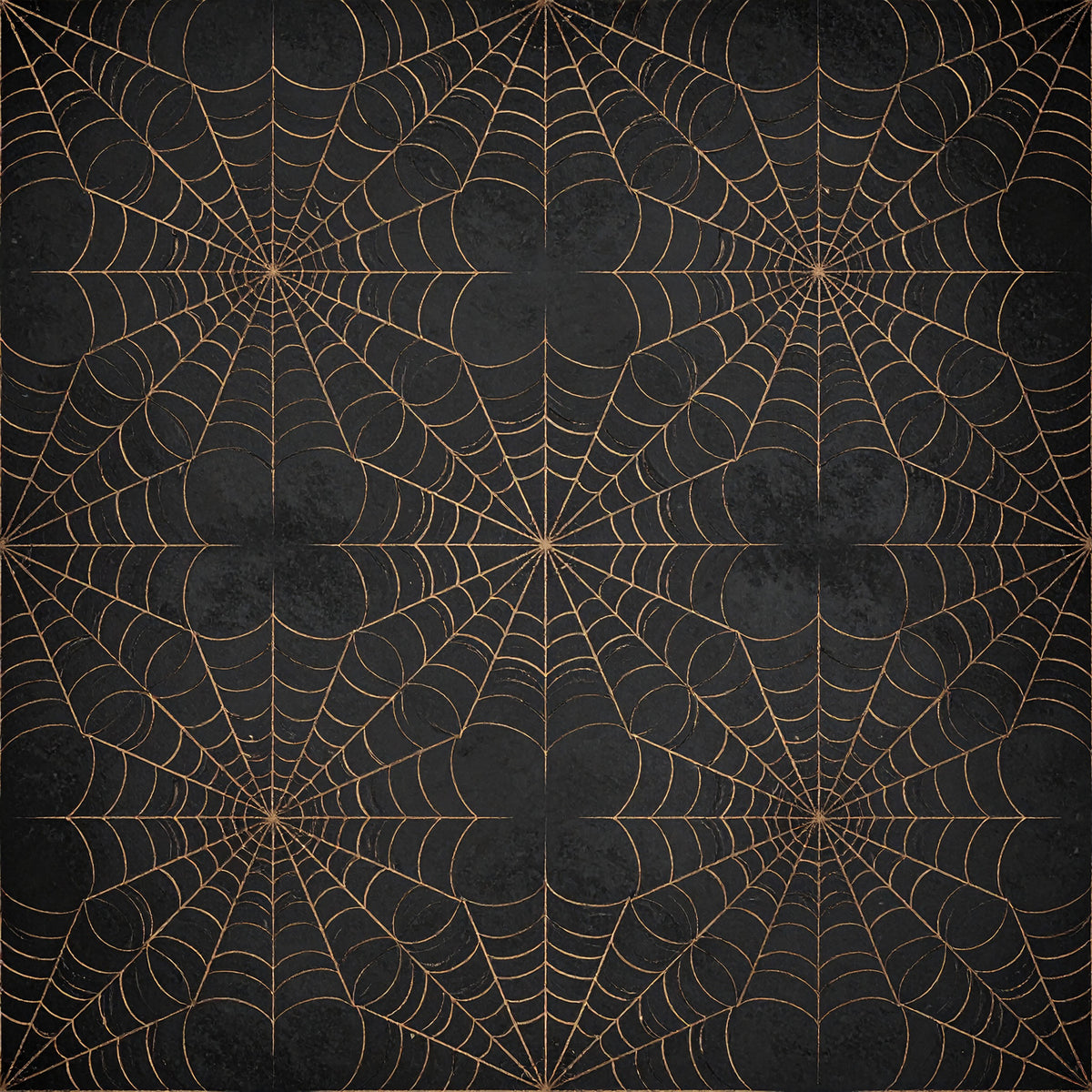 Vintage Black Spider Pattern 7 Quilting Cotton Fabric