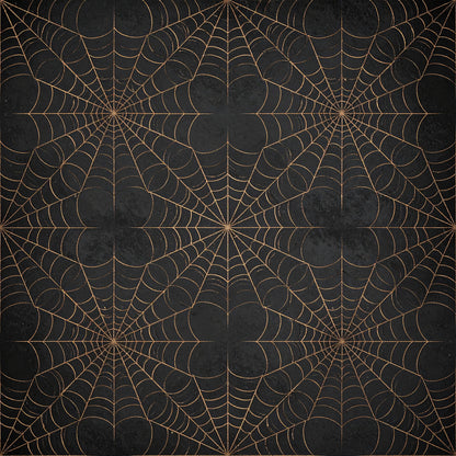 Vintage Black Spider Pattern 7 Quilting Cotton Fabric