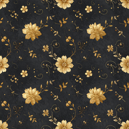 Vintage Black Spider Pattern 9 Quilting Cotton Fabric
