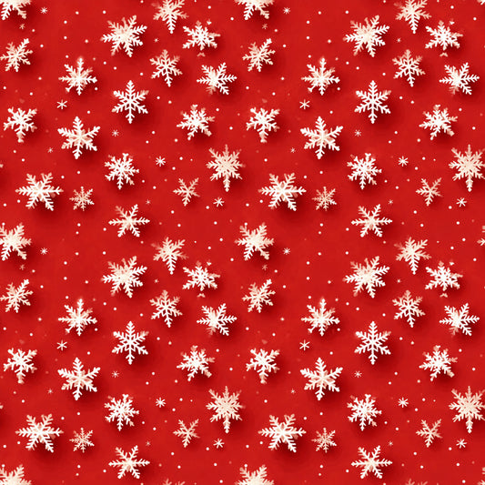 Vintage Classic Red Christmas Pattern 5 Quilting Cotton Fabric