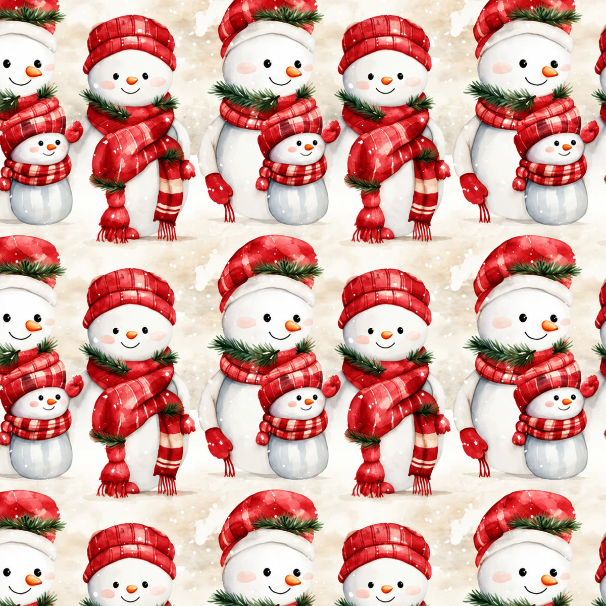 Vintage Classic Red Christmas Pattern 6 Quilting Cotton Fabric