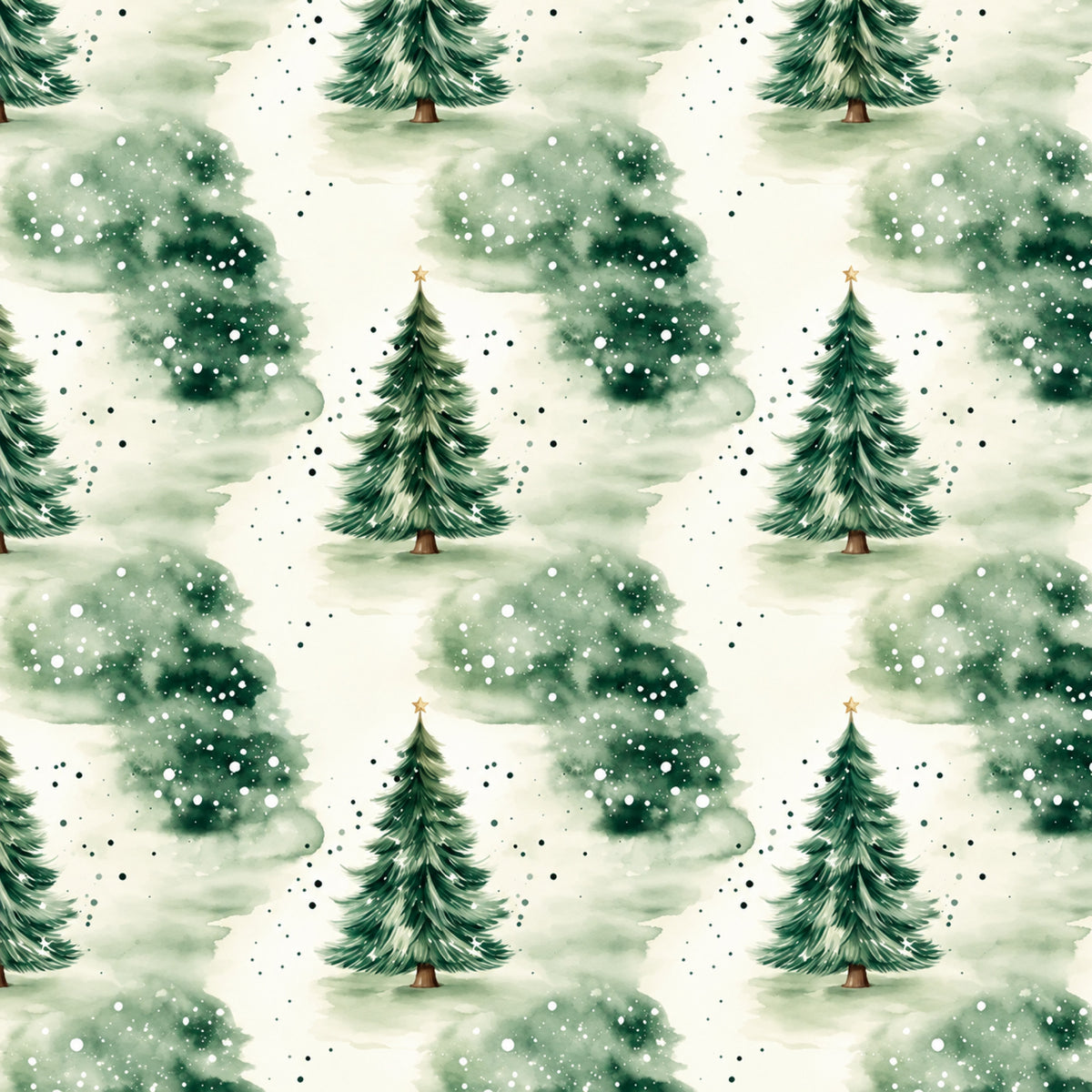 Vintage Emerald Christmas Pattern 2 Quilting Cotton Fabric