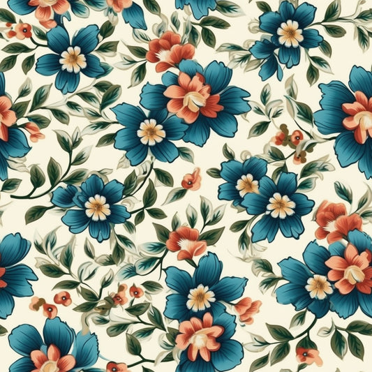 Vintage Floral Pattern 11 Quilting Cotton Fabric
