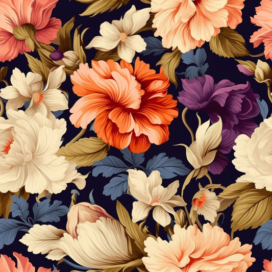 Vintage Floral Pattern 13 Quilting Cotton Fabric