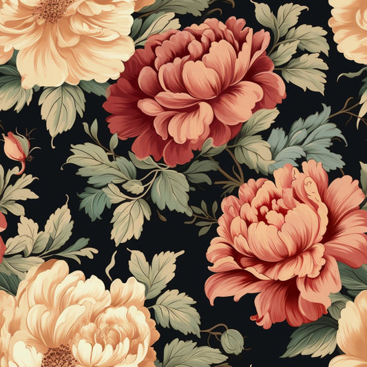 Vintage Floral Pattern 14 Quilting Cotton Fabric
