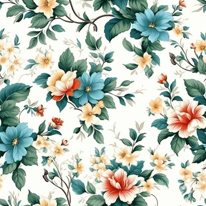 Vintage Floral Pattern 15 Quilting Cotton Fabric