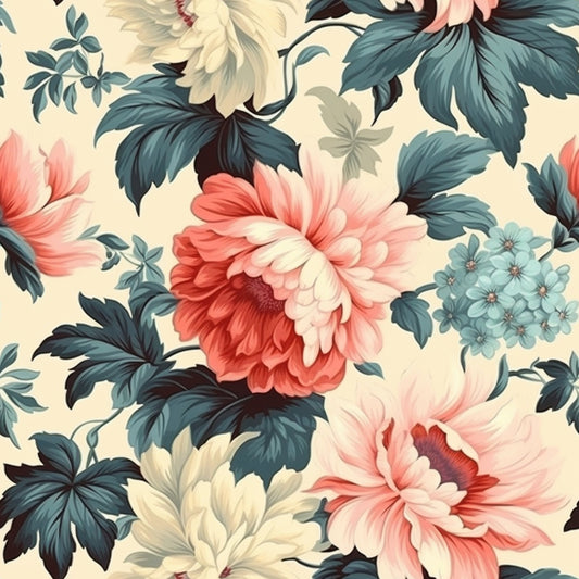 Vintage Floral Pattern 18 Quilting Cotton Fabric