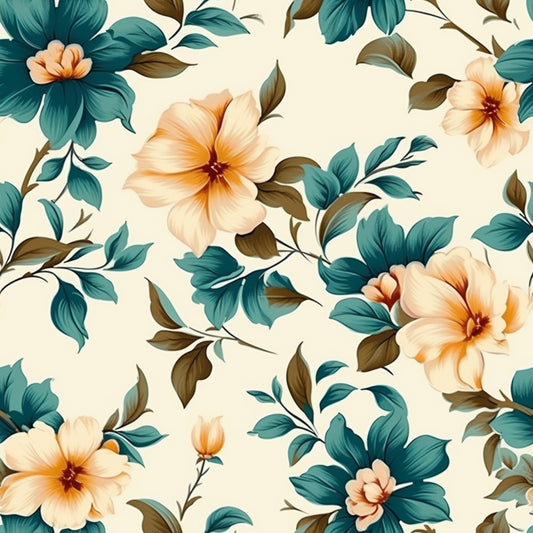 Vintage Floral Pattern 19 Quilting Cotton Fabric