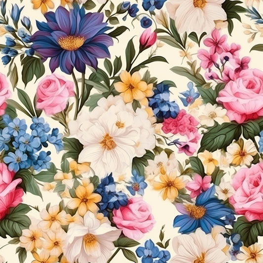 Vintage Floral Pattern 8 Quilting Cotton Fabric