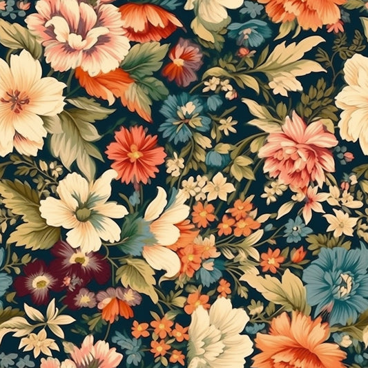 Vintage Floral Pattern 9 Quilting Cotton Fabric