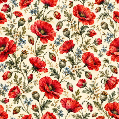 Vintage Garden Letters Pattern 10 Quilting Cotton Fabric