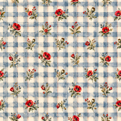 Vintage Garden Letters Pattern 5 Quilting Cotton Fabric