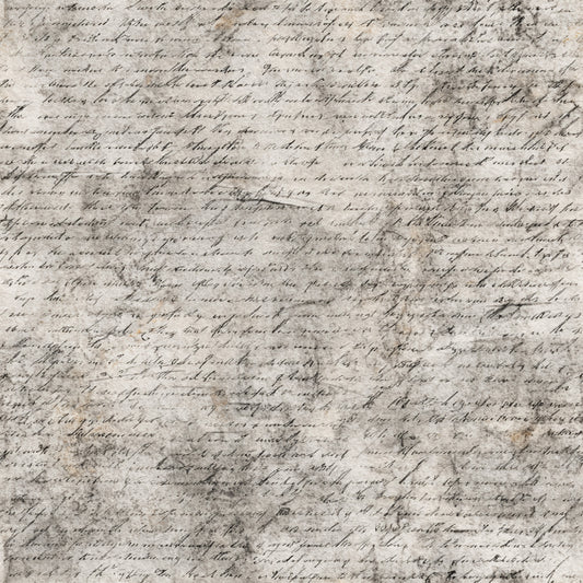 Vintage Handwritten Script Pattern 10 Quilting Cotton Fabric