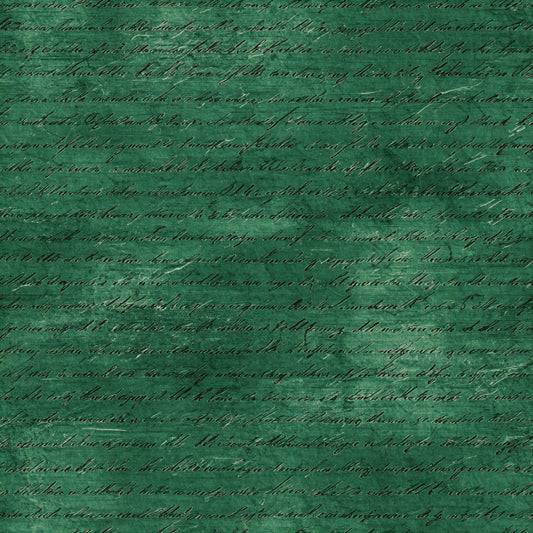 Vintage Handwritten Script Pattern 16 Quilting Cotton Fabric