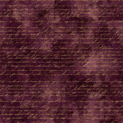 Vintage Handwritten Script Pattern 17 Quilting Cotton Fabric