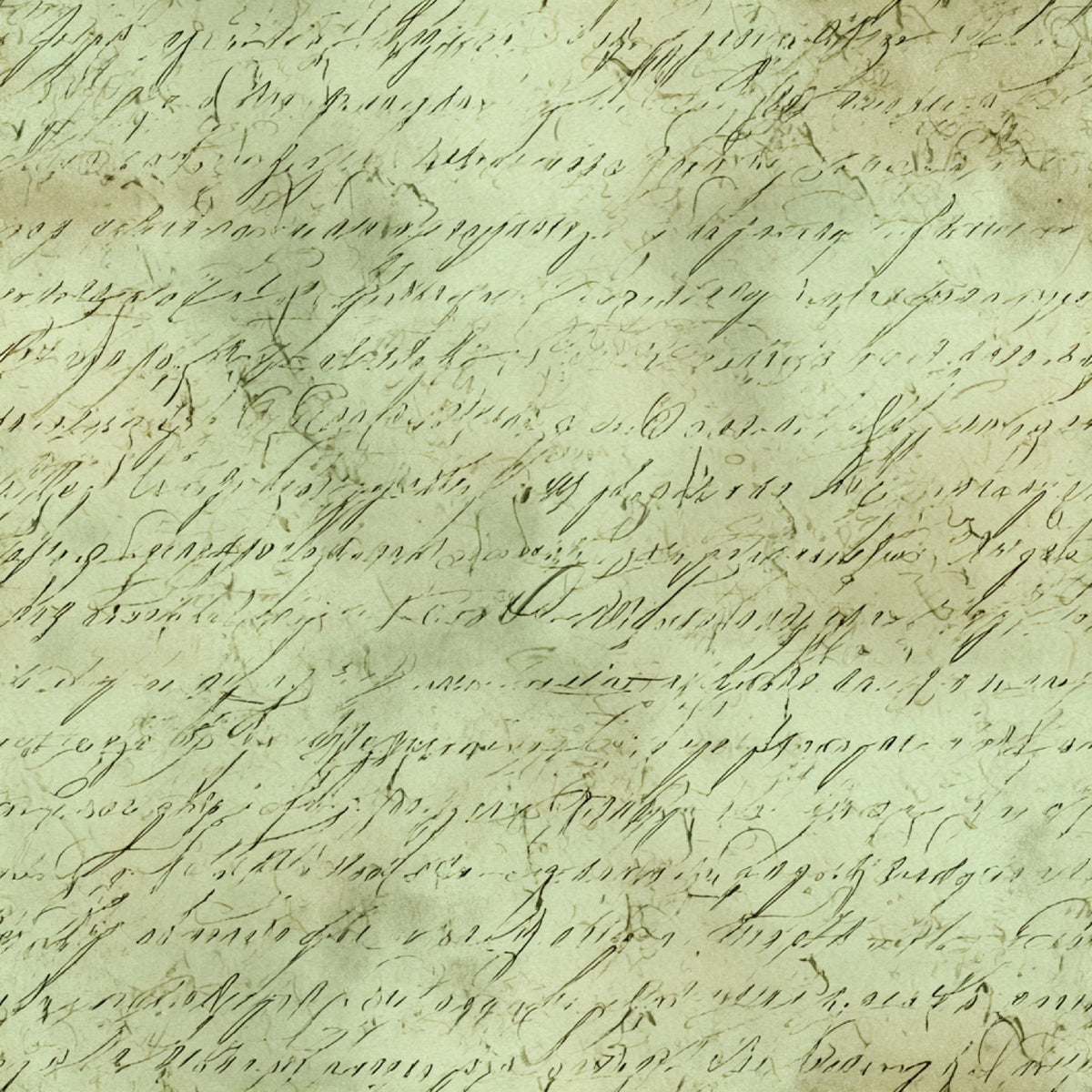 Vintage Handwritten Script Pattern 19 Quilting Cotton Fabric