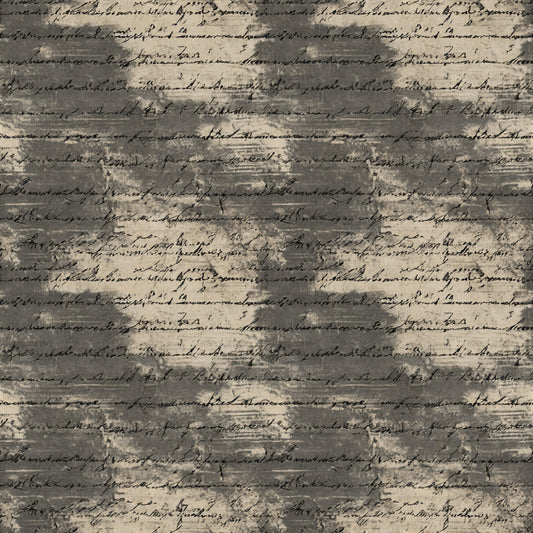 Vintage Handwritten Script Pattern 28 Quilting Cotton Fabric