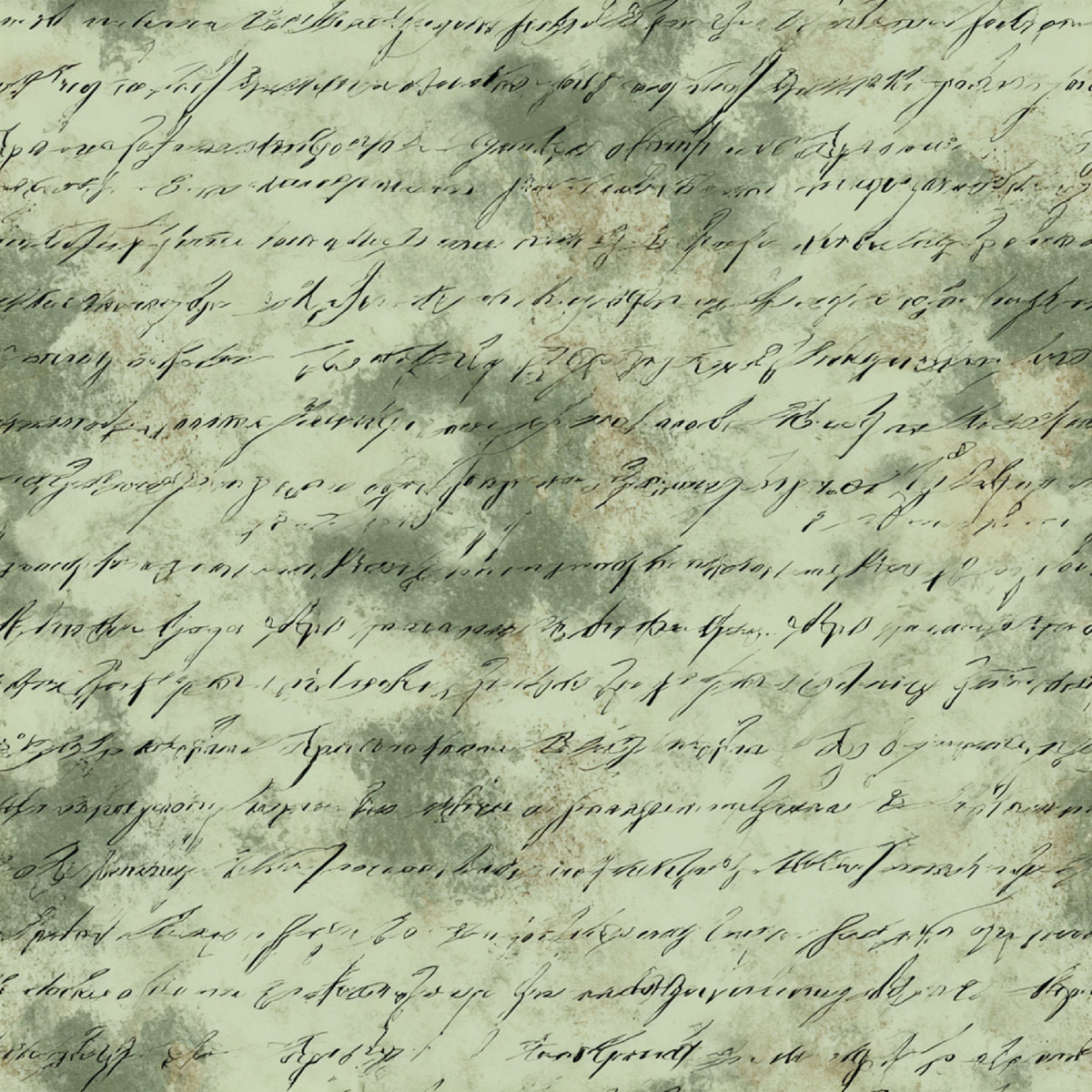 Vintage Handwritten Script Pattern 31 Quilting Cotton Fabric